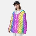 thumbnail image 4 of Picia Rainbow Scales2 Women's Men's UPF 50+ Sun Protection Hoodie Shirt Long Sleeve SPF Fishing Outdoor UV Hiking Lightweight Shirts-X-Large, 4 of 9