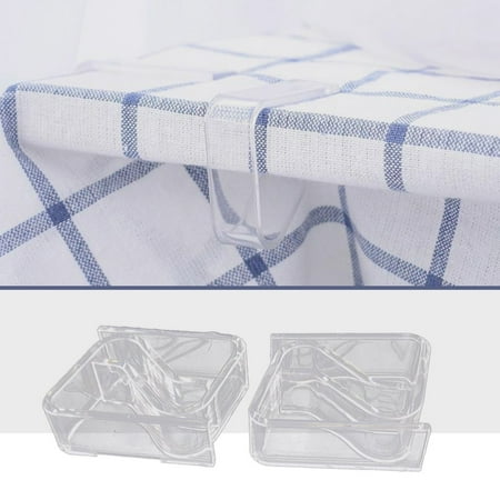 

Uysin Transparent 4 Clips Function Fixing Tablecloth With Strong Plastic Kitchen，Dining & Bar