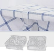 4 clips de nappe en plastique transparent de haute qualité avec une fonction de fixation forte