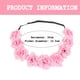 thumbnail image 2 of Paquete de 2 diademas con corona de flores rosas, guirnalda para el pelo de boda, tocado, accesorio para el cabello para niñas, mujeres y niños, 2 of 5