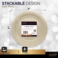 thumbnail image 5 of Disposable Paper Plates Ivory, 6 3/4 Inches Paper Dessert Plates, Strong and Sturdy Disposable Plates for Party, Dinner, Holiday, Picnic, or Travel Party Plates, Pack of 50 - By Amcrate, 5 of 6