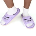 thumbnail image 6 of JeashCHAT Halloween Pumpkin Lantern Fuzzy Slippers Soft Plush Cozy Open Toe Slides Indoor Outdoor Slippers Memory Foam House Bedroom Slippers, 6 of 7