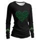 thumbnail image 3 of Mujeres de Manga Larga Tops Casual Día de San Patricio Impresión Cuello Redondo Blusa Suelta Poliéster Ligero Suave Cómodo para Primavera Verano, 3 of 6