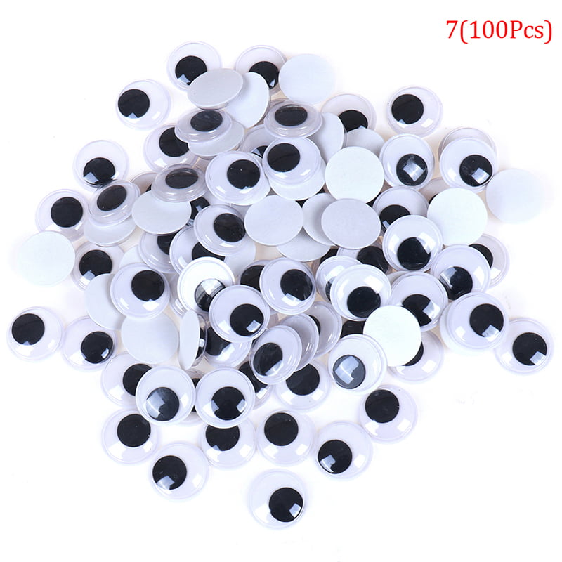 100Pcs 5mm/6mm/7mm Round Googly Eyes For Toys Bear Dolls Decor Accessories BR 