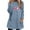 Blue, variant on Lovskoo Fuzzy Fleece Pullover Tops for Women Winter Warm Printed Long Sleeve with Pocket Crewneck Solid Color Warm Top Blue