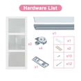 thumbnail image 4 of 48" x 96" Full-Assembled 3-Lite Primed Frosted Closet Sliding Doors With Hardware Kit & Handles, 4 of 8