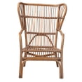thumbnail image 6 of JERFIT Bohemian Rattan Armchair, Brown Wicker Chair with Ergonomic Armrests and Openwork Back, Handwoven Natural Material Accent Chair for Living Room, Patio, Garden, 6 of 6