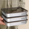 thumbnail image 3 of 316L Stainless Steel Dumpling Freezer Box, Food-Grade Meal Prep Tray with Secure Lid, Rustproof Refrigerator Organizer, 3 of 6