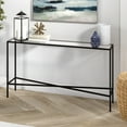 thumbnail image 2 of Evelyn&Zoe Henley 55" Wide Rectangular Console Table with Metal Top, Blackened Bronze, 2 of 8