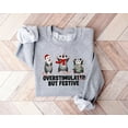 thumbnail image 2 of Overstimulated But Festive Possum Sweatshirt, Ugly Sweatshirt, Overstimulated Sweatshirt - Sizes S-5XL ,Art Print JSC, 2 of 5