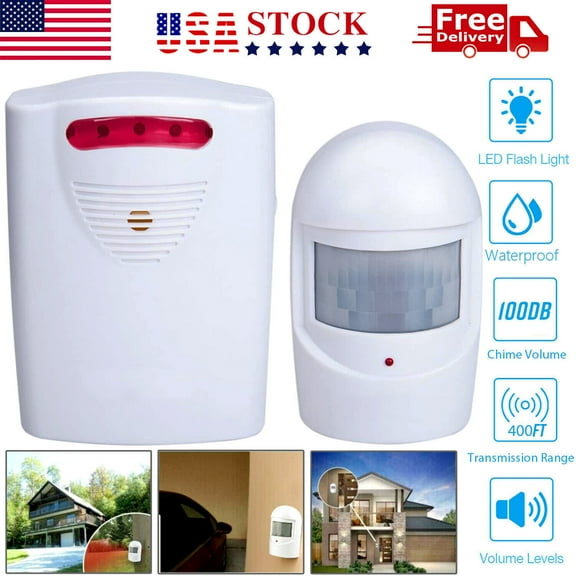 Wireless Driveway Alarm Infrared Motion Sensor Home Garage Alert Security System