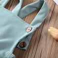 thumbnail image 5 of Hirigin Newborn Baby Corduroy Sleeveless Romper Solid Color Backless Cross Strap Jumpsuit Summer Clothes 0-24 Months, 5 of 7