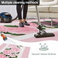 thumbnail image 5 of Pink Roses Outdoor Rug for Patio/Deck/Porch, Non-Slip Large Area Rug 4 x 6 Ft, Valentine's Day Romantic Flowers Green Leaf Stripes Indoor Outdoor Rugs Washable Area Rugs, Camping Rug Carpet Runner, 5 of 8