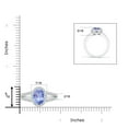 thumbnail image 4 of Angara Natural 1.9 Ct. Tanzanite with Diamond Halo Ring in 14K White Gold for Women (Ring Size: 3), 4 of 4