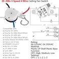 thumbnail image 5 of EcoNesxp Speed Nickel 4 Wire Ceiling Fan Switch 4 Pre-installed Wires 4 Pre-installed Wires, 5 of 5