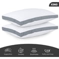 thumbnail image 2 of Bed Pillows for Sleeping King Size, Set of 2, Cooling Hotel Quality, Gusseted Pillow for Back, Stomach or Side Sleepers (Grey), 2 of 16