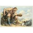 thumbnail image 2 of Udo Keppler 24x17 Black Ornate Framed Double Matted Museum Art Print Titled: Jack and the Giant (1907), 2 of 5