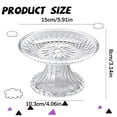 thumbnail image 3 of Plastic Serving Trays,Transparent Petal Shaped Plastic Serving Platter with Base,Clear Flower Shape Fruit Pedestal Dish,Reusable Clear Pedestal Candy Dessert Tray,Decorative Fruit Pedestal Plate, 3 of 4