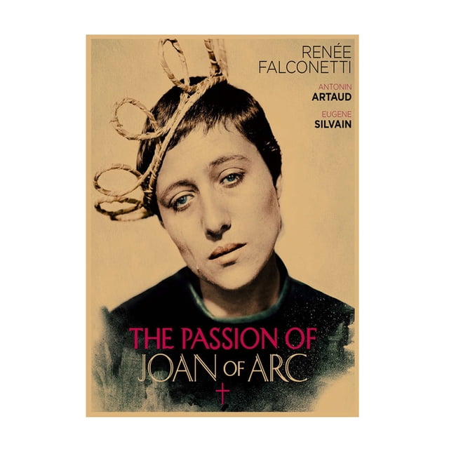 Pintura de póster Juana de Arco Passion, papel kraft vintage