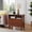 Walnut, variant on Nightstand with Charging Station, Farmhouse End Table with 2 Drawers and Open Shelf, USB Ports & Outlets, Fluted Design Bedside Table with Solid Wood Legs, Walnut