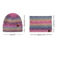 thumbnail image 2 of Gorro de invierno, conjunto de bufanda, gorros de punto cálidos, gorro de calavera, calentador de cuello, 2 of 5