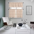 thumbnail image 5 of Vintage Orange Wallpaper Kitchen Curtains Valances and Tiers Set of 3 Medieval Turkish Pattern Tier Curtains and Valance with Rod Pocket for Small Windows, 27.5"x24", 5 of 9