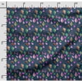 thumbnail image 2 of Soimoi Geometrical Printed, Cotton Satin Spandex, Sewing Fabric by The Yard 54 Inch Wide, Decorative Fabric for Dresses and Home Accents, Teal Blue, 2 of 5