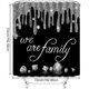 thumbnail image 4 of Juego de 4 cortinas de ducha con brillantes diamantes para la familia, cortina de ducha familiar gris con tapa de inodoro y alfombras, cortinas de ducha brillantes de lujo para la decoración del baño, 4 of 8
