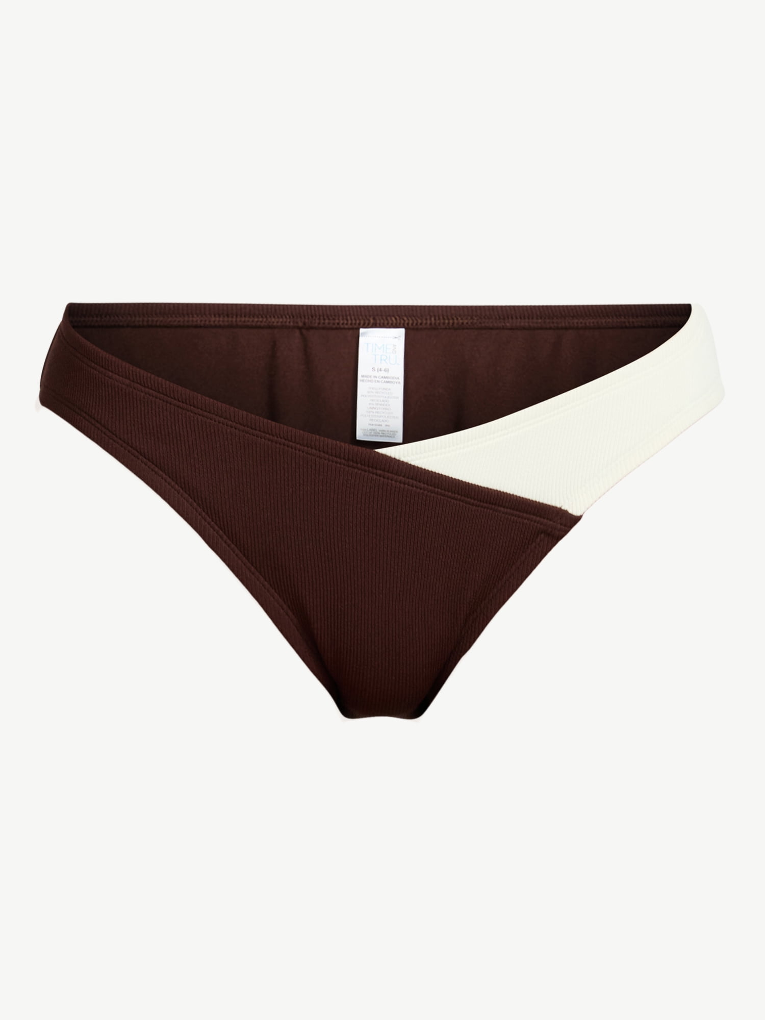 Time and Tru Women's Collections Cross Front Low Rise Bikini Bottoms, Sizes XS-XL