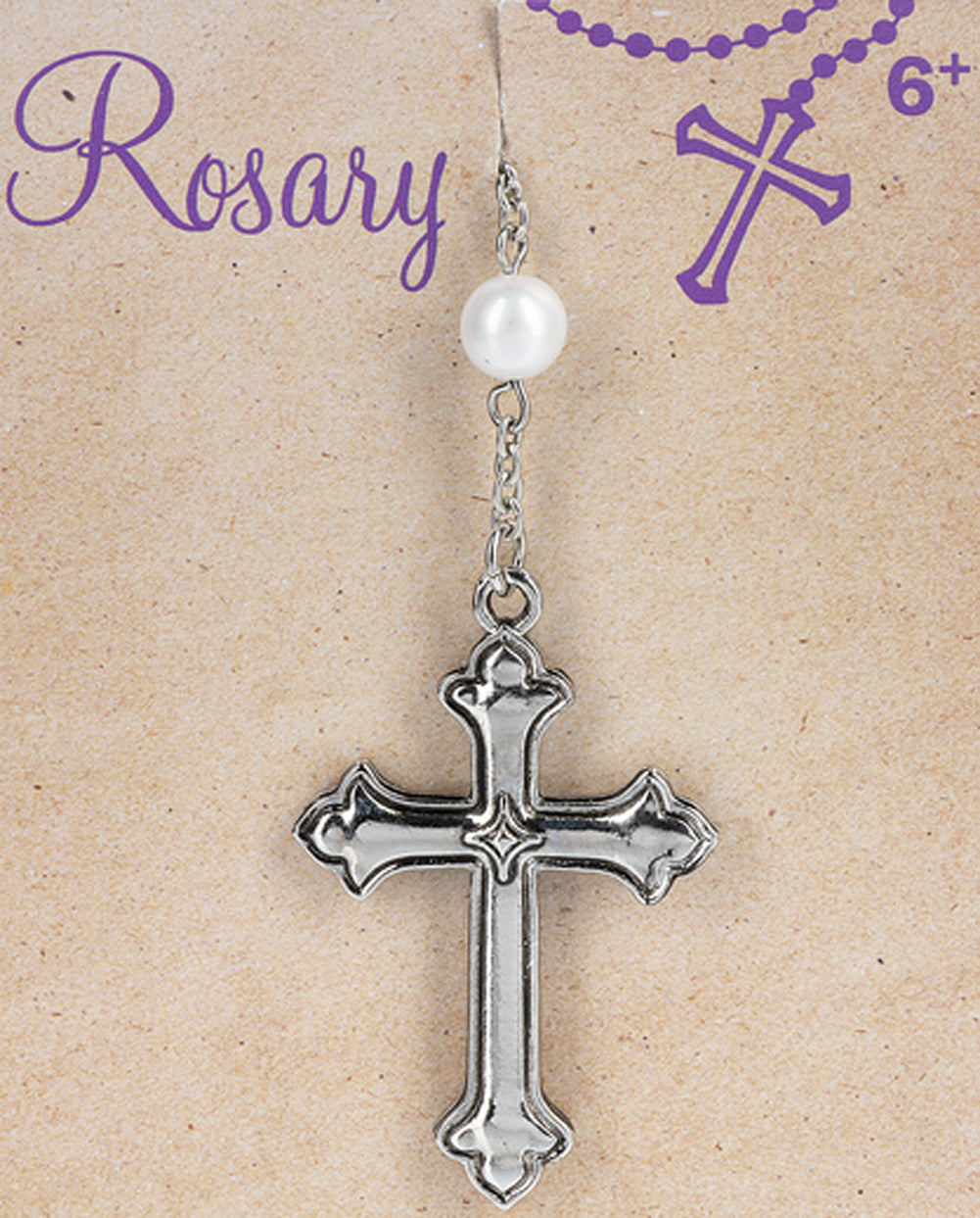 Blessed Plush Lamb 8.5 inches with Rosary Set for First Communion, Christening, Baby Baptism Gifts for Girl, Baptism Gifts for Boys from Parents, Grandparents, Godparents