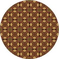 thumbnail image 1 of Ahgly Company Machine Washable Indoor Round Transitional Deep Red Area Rugs, 5' Round, 1 of 7