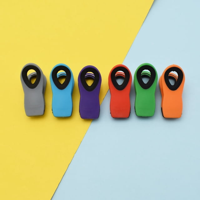Clips magnéticos, paquete de 6, clips para bolsas, clips para alimentos, clips magnéticos, clips para patatas fritas, clips para bolsas, clips para alimentos, clips para bolsas de patatas fritas,