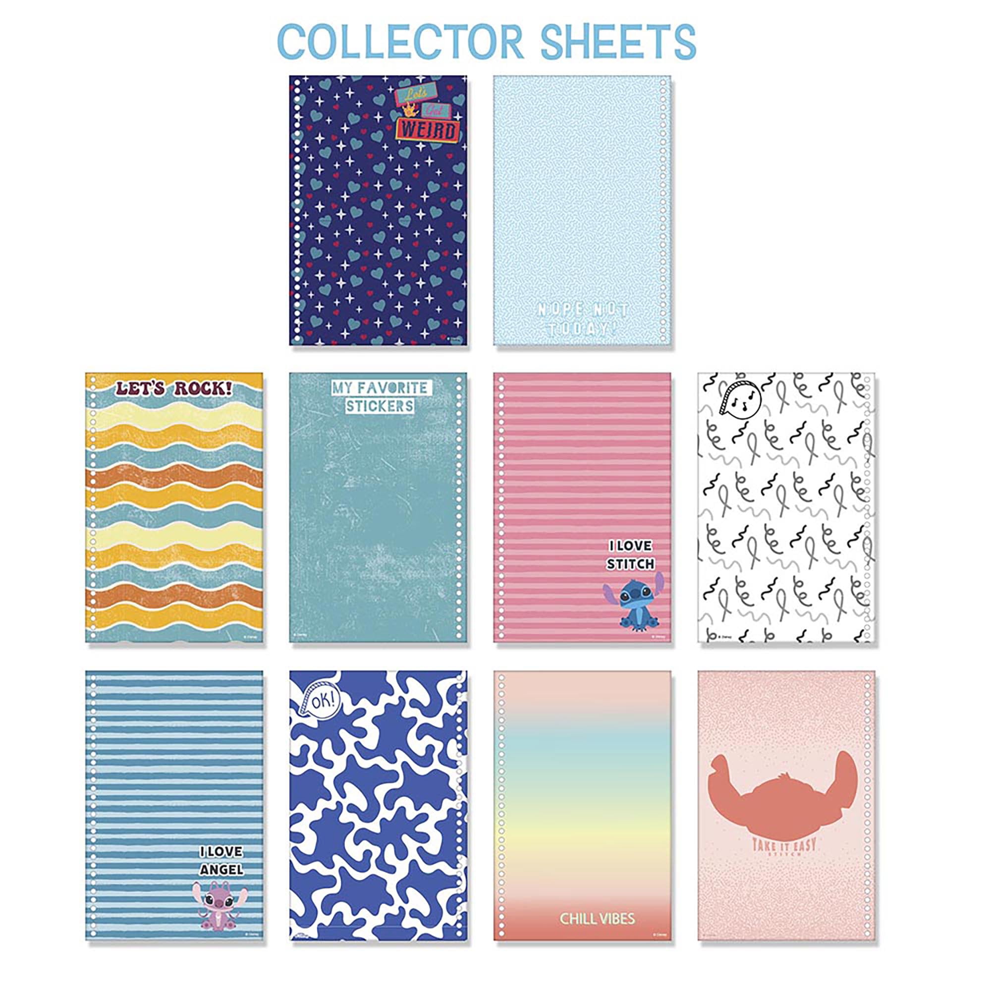 Fashion Angels: Disney Stitch - Sticker Collector Book - 1000+ Themed Stickers, Holographic-Vinyl-Colorful, 4 Tabbed Sections, Spiral Bound, Kids 8+
