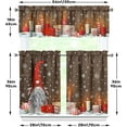 thumbnail image 5 of Winter Christmas Kitchen Curtains Valances 3 Piece Set,Merry Xmas Gnome Snowflakes Rod Pocket Farmhouse Cafe Curtain Over Sink Window for Holiday Decor 36 Inch, 5 of 7