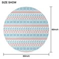 thumbnail image 6 of Blue and Red Christmas Pattern Round Tablecloth 60"x60",Wrinkle Wipeable Table Cloth for Kitchen Dining Room Picnic Patio Party, 6 of 6