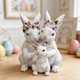 thumbnail image 4 of Easter Bunny Figurine Decor Resin Rabbits Statue For Home Tabletop Spring Easter Decorations For Living Room Bedroom, 4 of 6