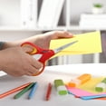 thumbnail image 2 of LIVINGO 3 Pack 7 inch Scissors, Sharp Pointed Tip for Ages 12 up Student, Red, Pink, Blue, 2 of 6