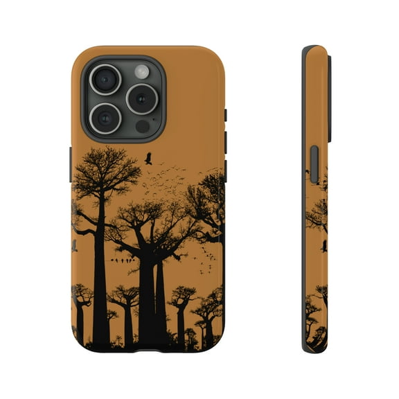 Light Brown Forest Tree Design iPhone 14 Case-iPhone 14-iPhone Case-iPhone