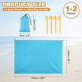 thumbnail image 2 of Manta de Playa Uxcell, Manta de Playa Impermeable Plegable Compacta, Esenciales de Playa Rápido Secado con Bolsa de Transporte y 4 Estacas para (Playa/Camping/Senderismo/Picnic) 79 x 55" & Azul Claro, 2 of 7