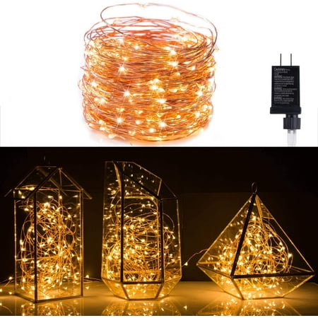 Fairy Lights Plug in, 100Ft 300LED Waterproof Firefly Lights on Copper ...
