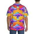 thumbnail image 5 of Fotbe Magic Mushrooms print Short Sleeve Button Down Shirts for Men Casual Summer Beach Wrinkle Free Shirt-4X-Large, 5 of 7