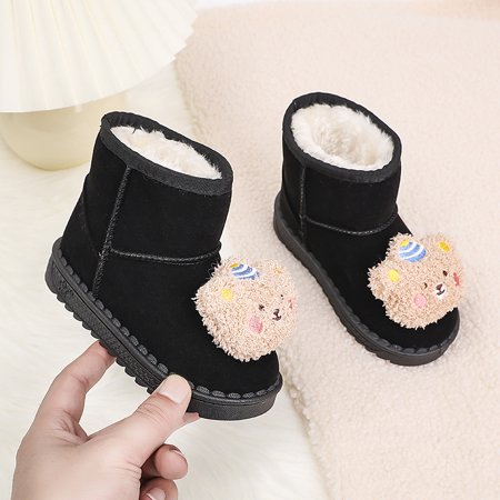 

Children‘s Snow Boots Winter 2024 New Girls Cotton Boots Cute fleece-lined Ankle Boots Boys‘ Warm Thick Cotton Shoes Trendy
