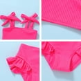 thumbnail image 5 of Younger Tree Toddler Girl Swimsuit Baby Color Block Stripe Two Pieces Swimwear Summer Beach Bathing Suit for 2-3T, 5 of 6