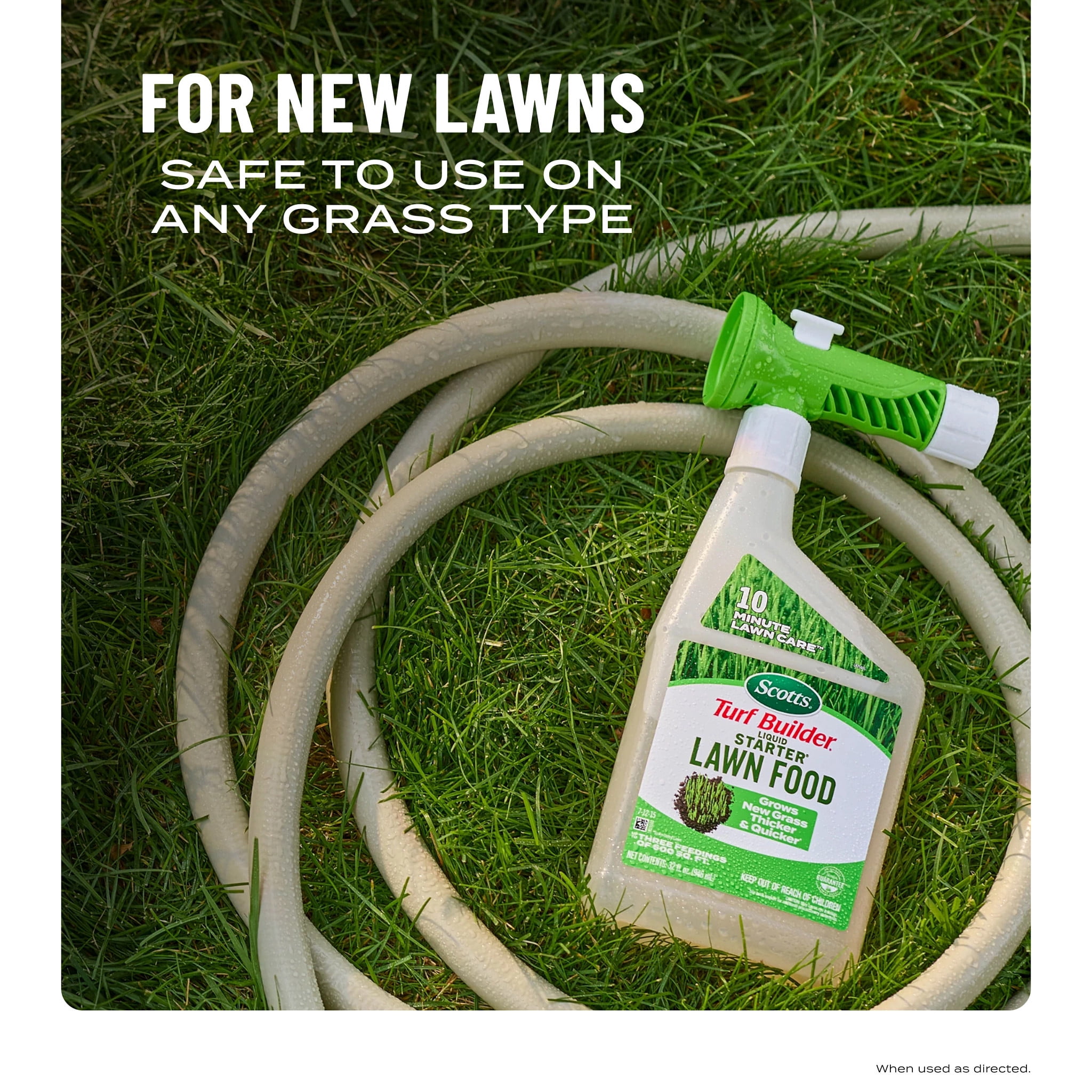 Scotts Turf Builder Liquid Starter Lawn Food, Fertilizer for New Grass, 32 fl. oz.