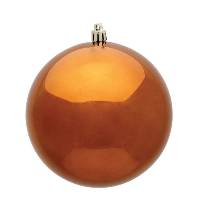 Vickerman N596888S 3 in. Copper Shiny Christmas Ornament Ball - 32 per Box