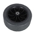 thumbnail image 5 of 8 Inch Wide Wagon Cart Wheel Pu Tires Black Easily Install Accessories Puncture Proof For Hand Trucks And Yard Trailers Parts 10Cm, 5 of 8