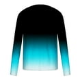 thumbnail image 4 of Mens Graphic T Shirts Button Up Shirt Women Clearance, Big and Tall Solid Color Shirts Mens Dress Shirt Men's Gradient Printed Long Sleeved Round Neck Pullover T-Shirt Top Long Style E162, 4 of 5