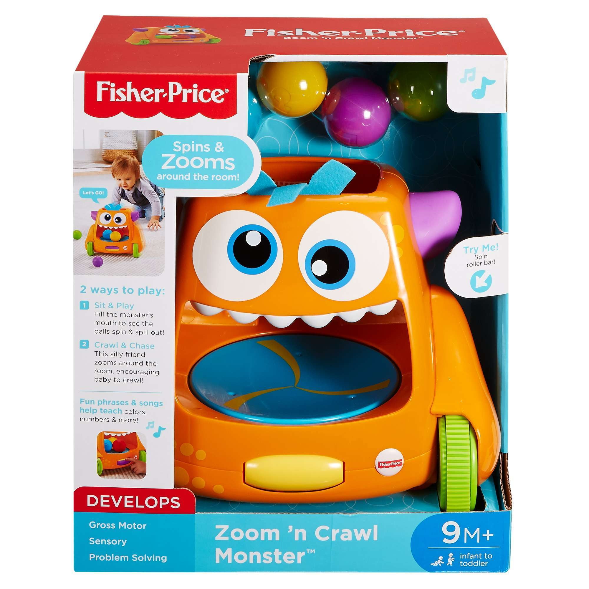 fisher price zoom n crawl monster walmart