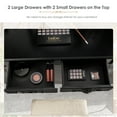 thumbnail image 5 of Vanity Table Set Detachable Makeup Table Dressing Desk with Mirror & Cushioned Stool Black, 5 of 5