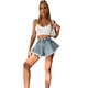 thumbnail image 2 of Sonducket Pantalones cortos de mezclilla, pantalones vaqueros de verano, pantalones holgados, diseño elegante, dulce regalo, traje de cintura Prendas para la parte inferior del cuerpo S, 2 of 6